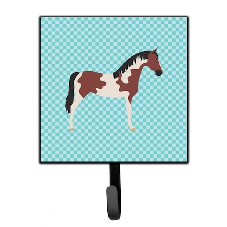 Carolines Treasures Pinto Horse Blue Check Leash or Key Holder BB8081SH4